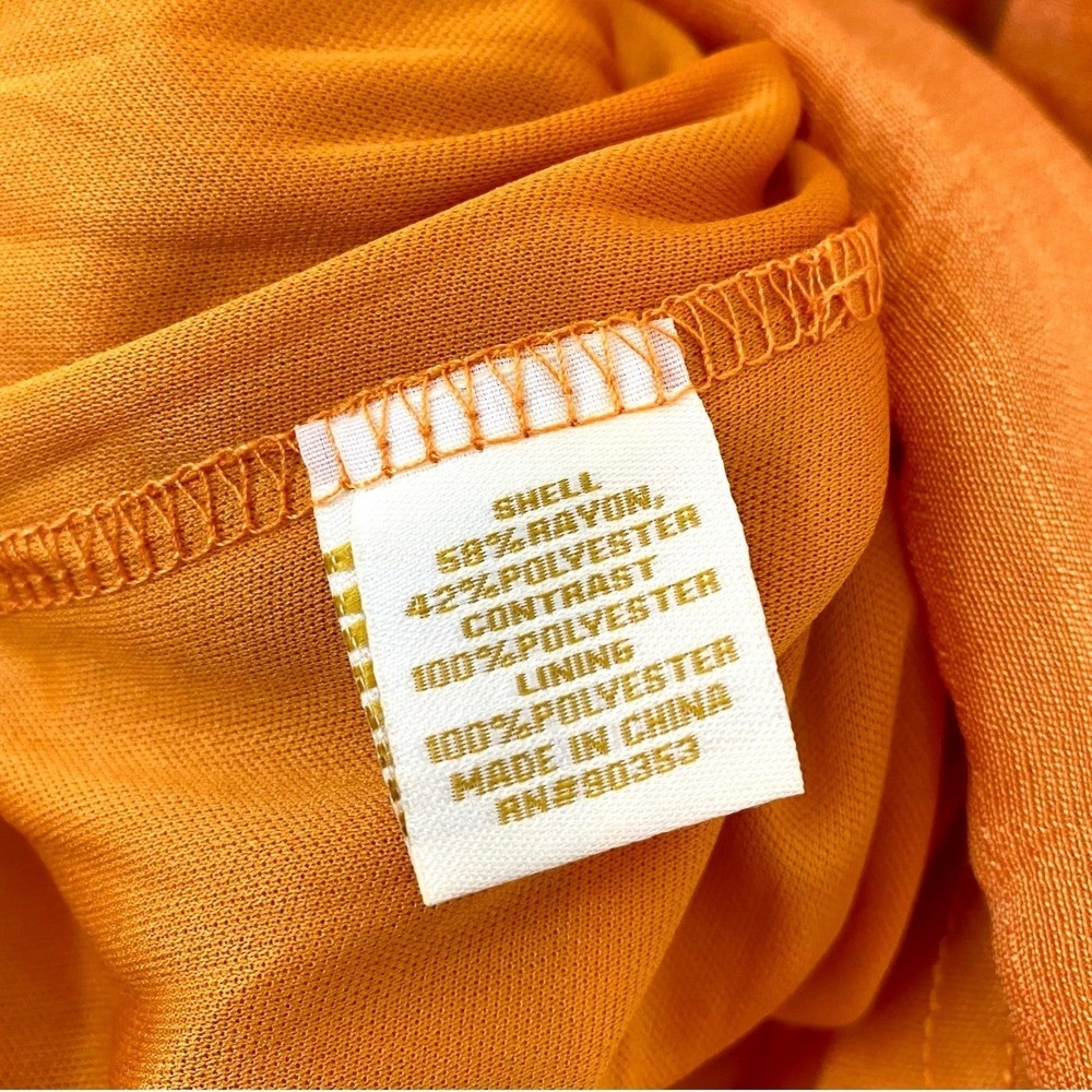 Anthropologie Kings Road Large Maxi Dress Orange Witchy Cottagecore Boho Fairy - Picture 7 of 7